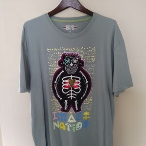 Bkys Gray Graphic Short Sleeve Tee